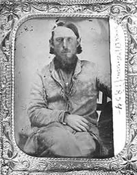 Daguerreotype portrait of Isaac McBroom of Bear Creek, c.1858.