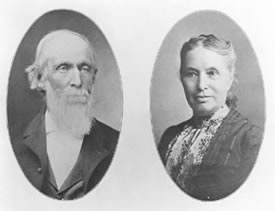 Mr. and Mrs. Isaac (Emma) McBroom in 1904 on the occasion of their 50th wedding anniversary.