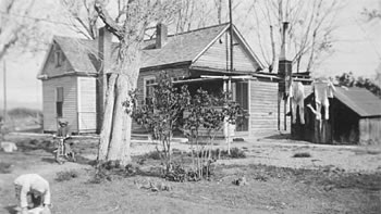 Pickletown - back of the Seibert family home in Pickletown 1935