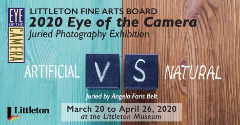 Postcard announcing the 2020 Eye of the Camera exhibit at the Littleton Museum