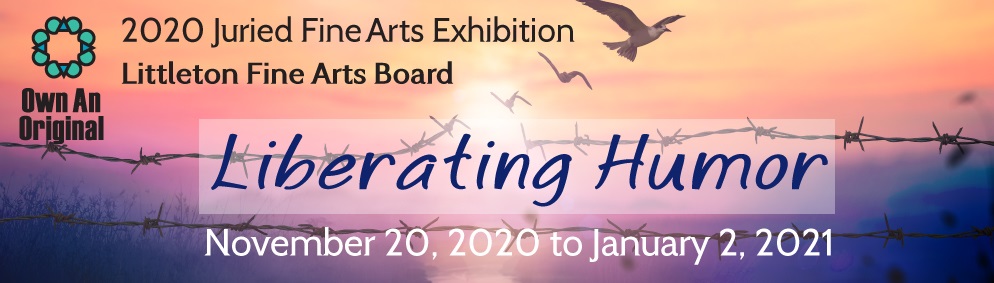 Title banner for Liberating Humor exhibit