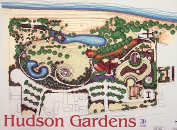 Map - Hudson Gardens Hand-drawn