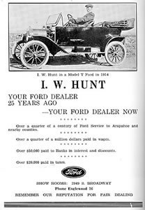 Hunt - Ford advertisement