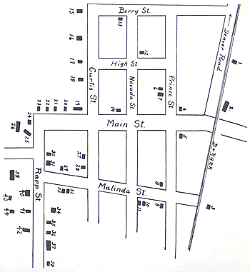 Map of downtown Littleton area, c.1883.