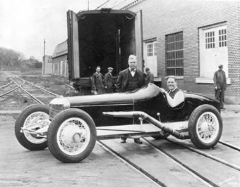Red Shafer shown driving the Coleman race car that placed 7th in the Indianapolis 500 in 1930.jpeg