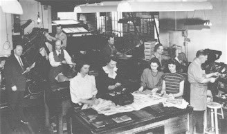 The staff of the Littleton Independent, 1948.