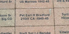 WWII Memorial bricks
