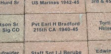 WWII Memorial bricks